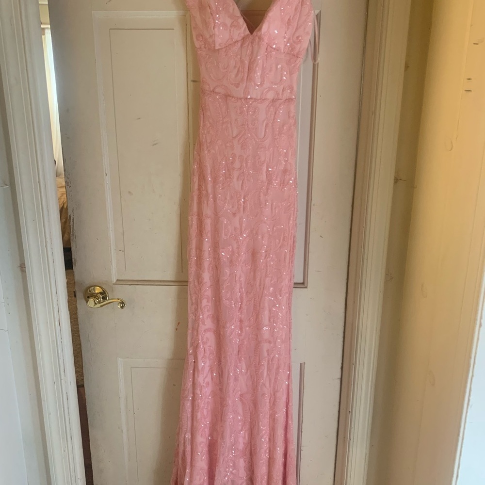 Elegant Pink Evening Gown